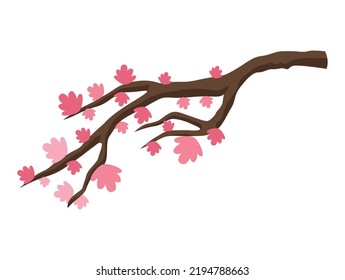 branch with pink flowers icon