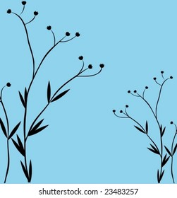 Branch of a plant, the Japanese style, background