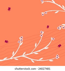 Branch of a plant, the Japanese style, background