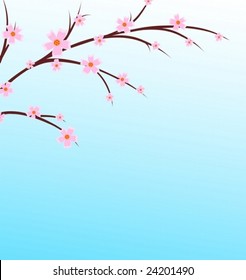 Branch of a plant, the Japanese style, background