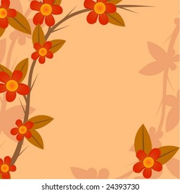 Branch of a plant, the Japanese style, background