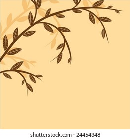 Branch of a plant, the Japanese style, background