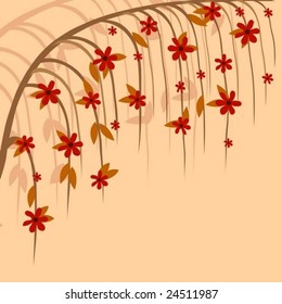 Branch of a plant, the Japanese style, background, to see similar, please visit my portfolio