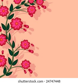 Branch of a plant, the Japanese style, background