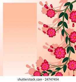 Branch of a plant, the Japanese style, background