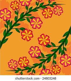 Branch of a plant, the Japanese style, background