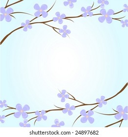 Branch of a plant, the Japanese style, background