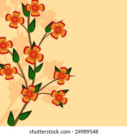 Branch of a plant, the Japanese style, background