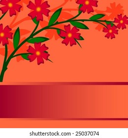 Branch of a plant, the Japanese style, background