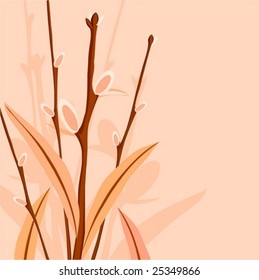 Branch of a plant, the Japanese style, background