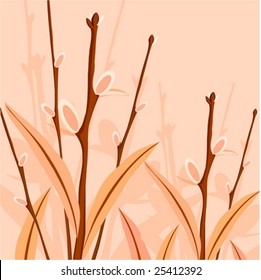 Branch of a plant, the Japanese style, background
