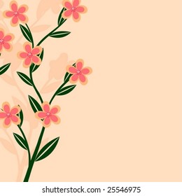 Branch of a plant, the Japanese style, background