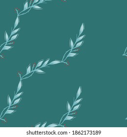 Branch and red berries. Floral seamless pattern. Christmas template.
Seamless floral vector pattern.