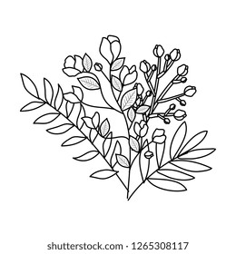 branch with rose and leafs