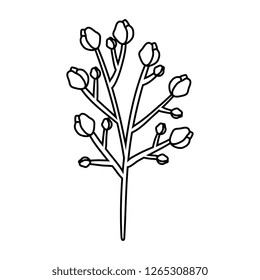 branch with rose and leafs