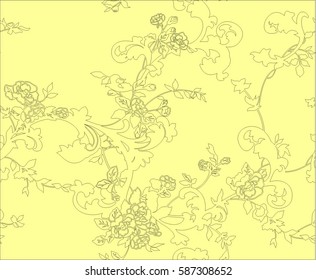 branch and roses