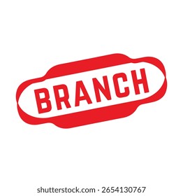 BRANCH design de carimbo. ILUSTRAÇÃO VETORIAL. 
