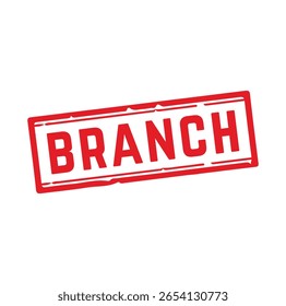 BRANCH Rubber stamp design. VECTOR ILLUSTRATION. 