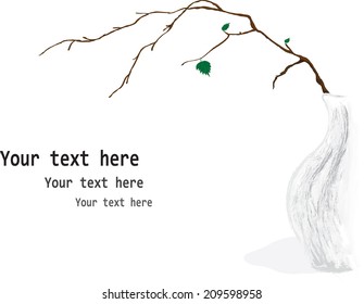 Branch Sakura in a vase