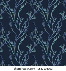 Branch Seamless Pattern. Vector Floral Background.