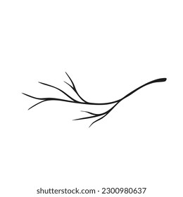 Branch silhouettes, Vector black branches without leaves