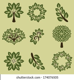  Branch Silhouettes. Vector Collection