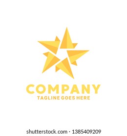 Branch Star Logo with Yellow Flat Style