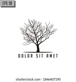 Branch Tree Hand drawn Logo Design Template