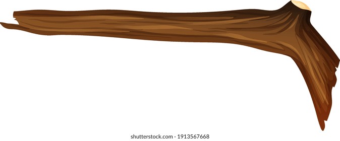 A branch of tree isolated on white background illustration