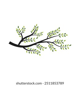 branch of a tree leaves design vector template
