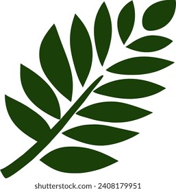branch tree with leaves icon