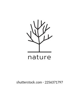 Branch tree logo design illustration vector template