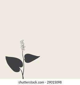 Branch of a tree with two sheets