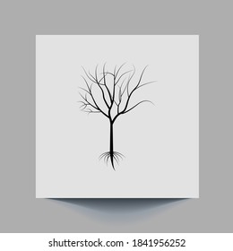Branch tree with white background.eps10