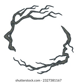 Branch vector for graphic design. Twig or sprig for decoration wedding and spring design.