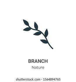 Branch vector icon on white background. Flat vector branch icon symbol sign from modern nature collection for mobile concept and web apps design.