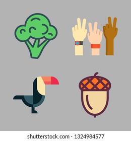 branch vector icon set