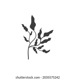 Verzweigung mit Logo-Element aus welligen Blättern