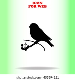 Branch web icon. Black illustration on white background