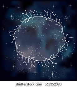 branch wreath space template