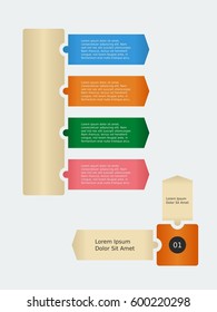 Branched Puzzle Infographic Vector Template for Data Visualization