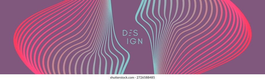 Estructura ramificada de múltiples líneas. Flujo de energía. Ilustración científica. Vector para folleto, póster, portada, tarjeta, presentación, volante o Anuncio.