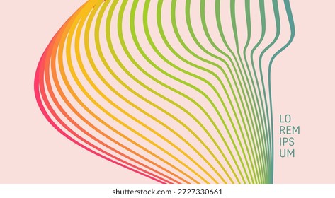 Branched structure of multiple lines. Energy flow. Scientific illustration. Vector for brochure, poster, cover, card, presentation, flyer or banner.
