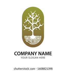 branches abstract green leaf logo vector element template. 