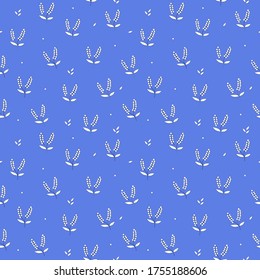 Branches of berries with leaves. Berries and leaves repeating in a scatter. Background for decoration of wrappers, wallpapers, walls.