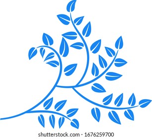 ramas con follaje azul para la creatividad