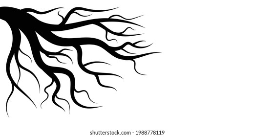 Branches Of Dead Tree Graphic Design On White Background.