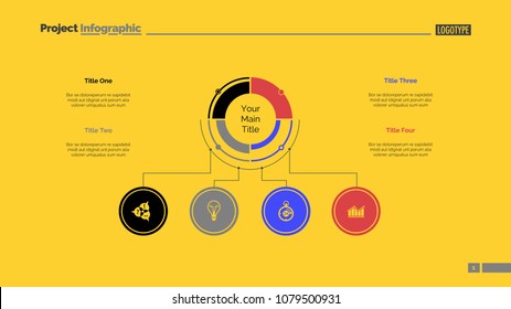 Branches of development slide template. Business data. Graph, diagram, design. Creative concept for infographic, report. Can be used for topics like diversification, company structure, unity