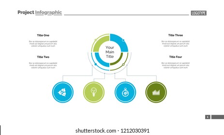 Branches of development slide template. Business data. Graph, diagram, design. Creative concept for infographic, report. Can be used for topics like diversification, company structure, unity