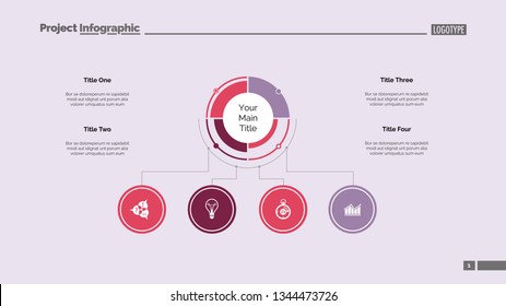 Branches of development slide template. Business data. Graph, diagram, design. Creative concept for infographic, report. Can be used for topics like diversification, company structure, unity
